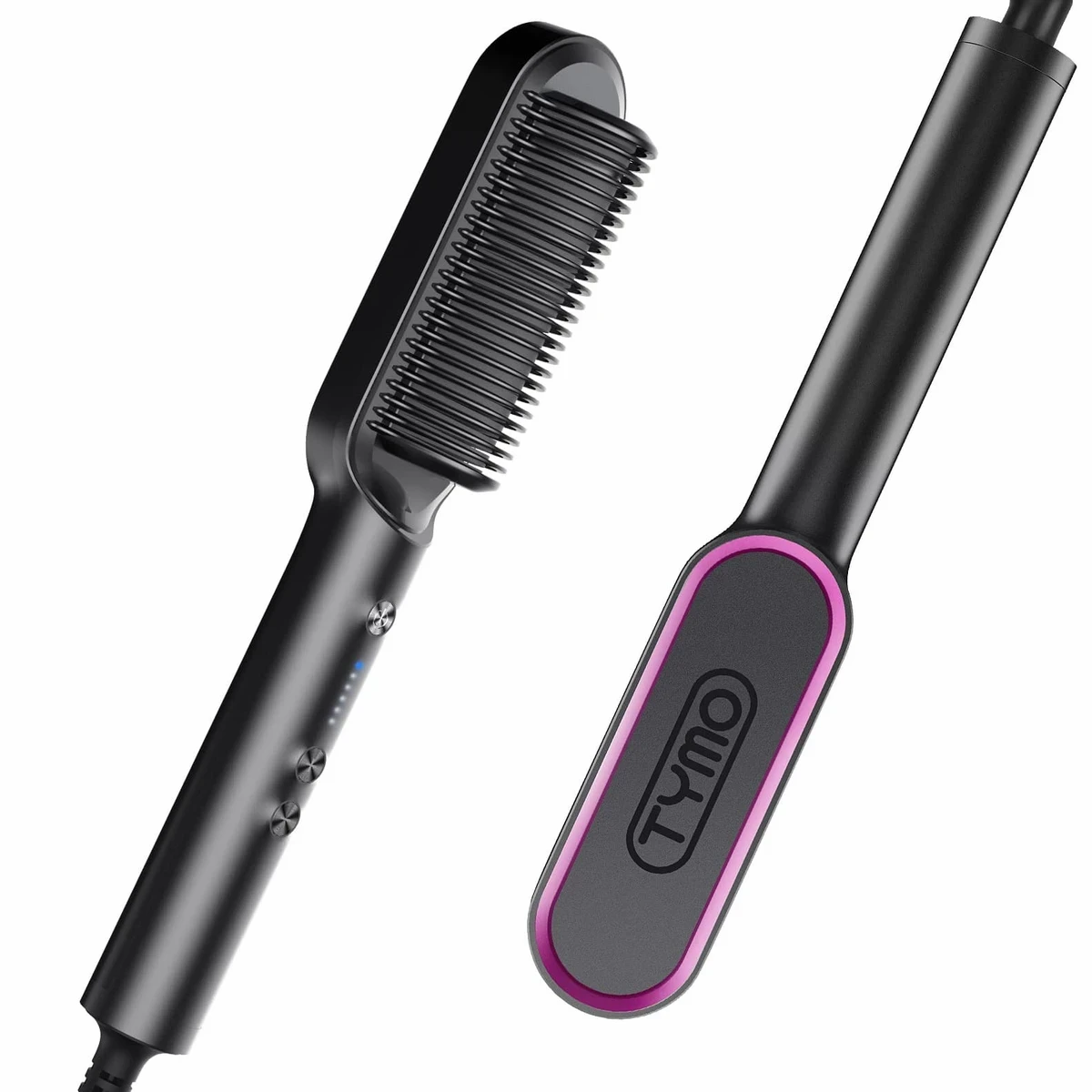 Smart hair straightener brush