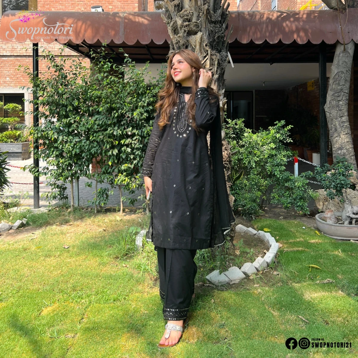 Black Aurora Sitara Work 3PCS SET