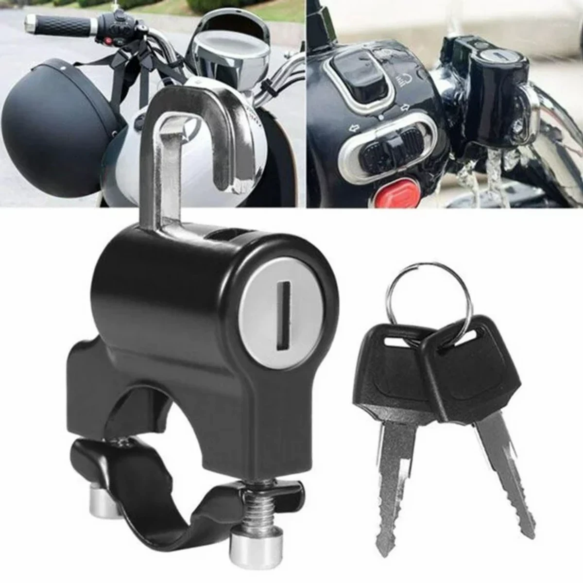 MOTORCYCLE HELMET LOCK