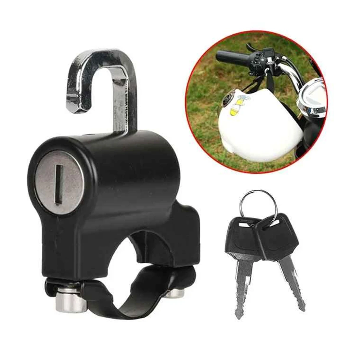 MOTORCYCLE HELMET LOCK